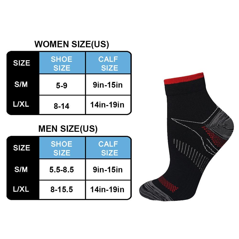 Modern Men and Women New Plantar Fascia Compression Socks Sweat-Absorbent Breathable Sweats Sports Gym Pressure Socks