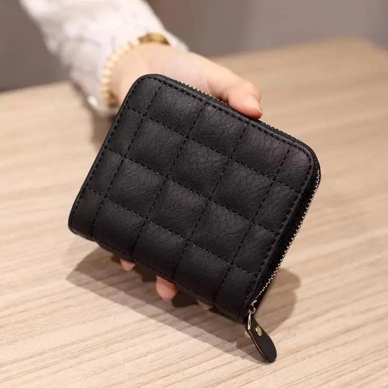 Modern PU Leather Card Holder Wallet Women Fashion Small Zipper Wallet Retro Mini Bags For Women