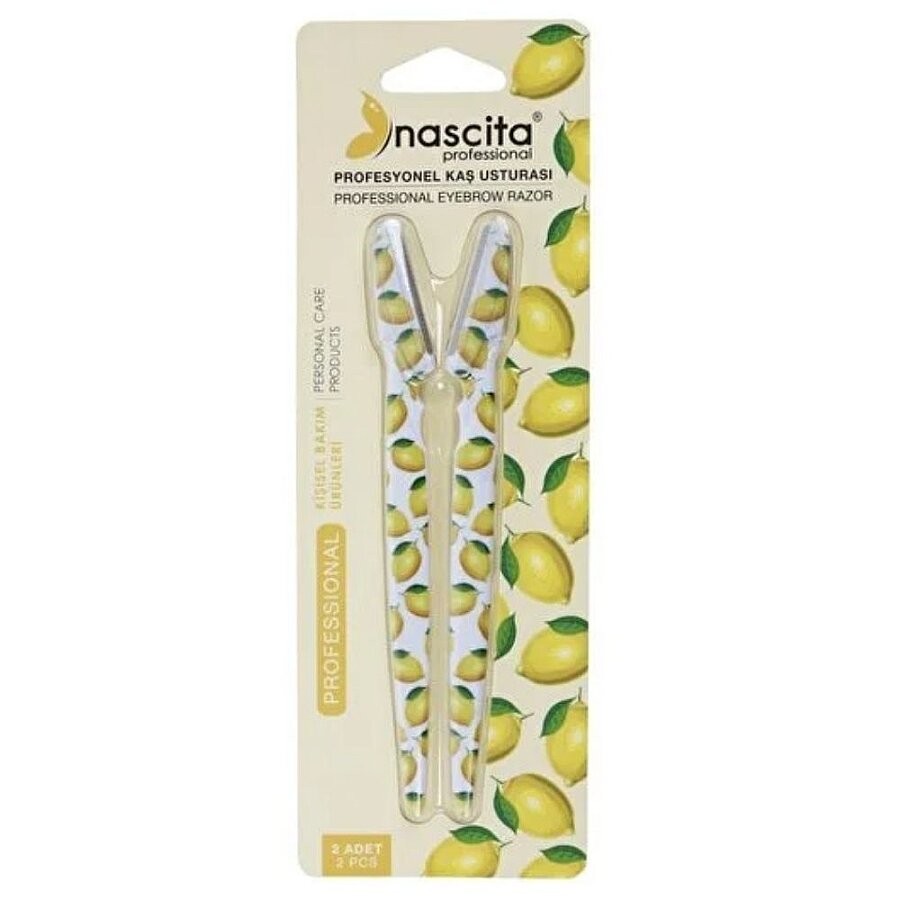 Nascita 2-Pack Lemon Eyebrow Razor Set for Clean, Precise Shaping