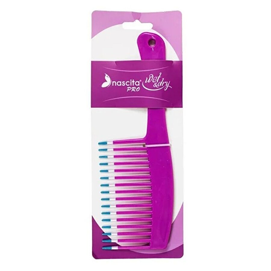 Nascita Colored Comb Pink - Detangling Hair Comb for Everyday Use