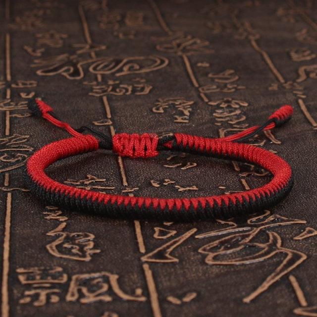 National Style Lucky Red String Bracelet Handmade Braided Knot Charm Bracelets For Women Men Red Bracelet Protection Red Cord Bracelet Adjustable Braided Knot Bracelet