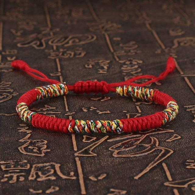 National Style Lucky Red String Bracelet Handmade Braided Knot Charm Bracelets For Women Men Red Bracelet Protection Red Cord Bracelet Adjustable Braided Knot Bracelet