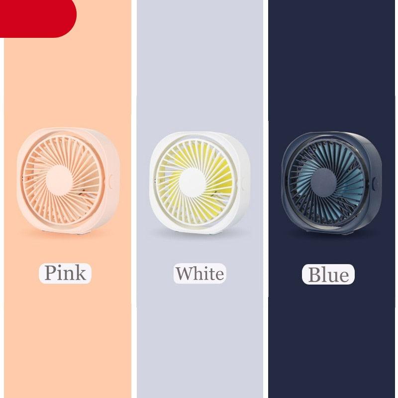 New 360° USB Fan Cooler Cooling Mini Fan Portable 3 Speed Super Mute Cooler for Office Cool Fans Car Home Notebook Laptop Portable Mini Fan for Bedroom Office Desktop