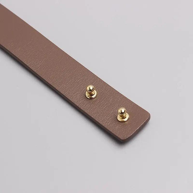 Simple Black Plain Leather Belt For Women Classic Thin Skinny Waistbands Casual Women Dress Belts