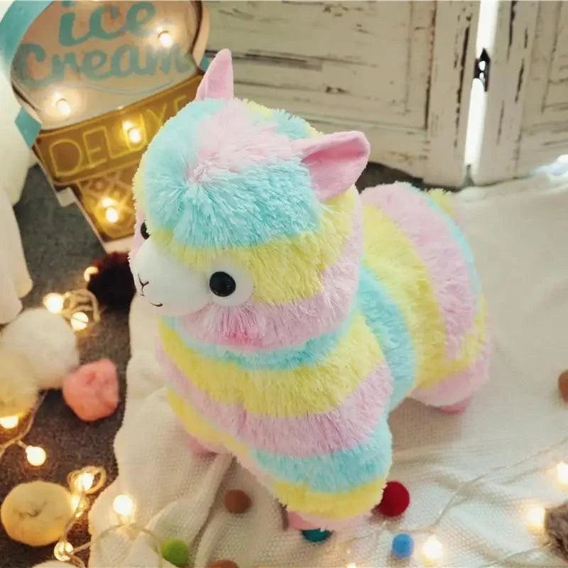 New Elegance 25cm Colorful Alpaca Plush Doll Baby Cute Animal Doll Soft Cotton stuffed doll Home Soft Toys Sleeping Mate Stuffed Plush Toys