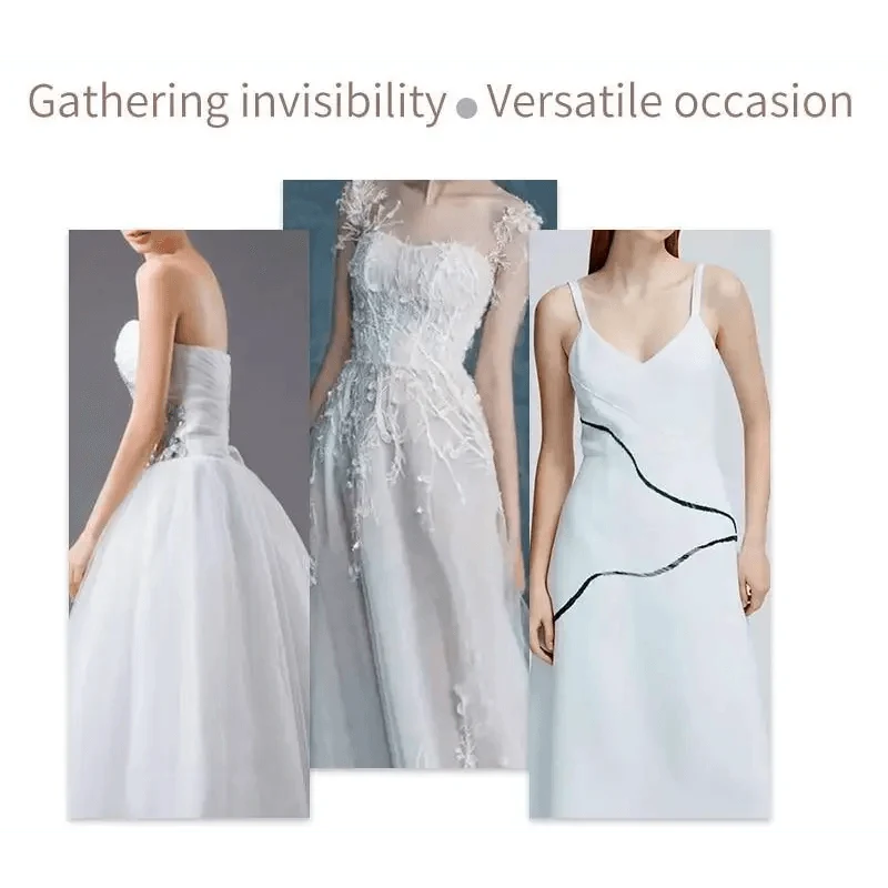 New Elegance Invisible Push Up Bra Strapless Bras Dress Wedding Party Sticky Self-adhesive Silicone Brassiere Breathable Deep U Bra Underwear