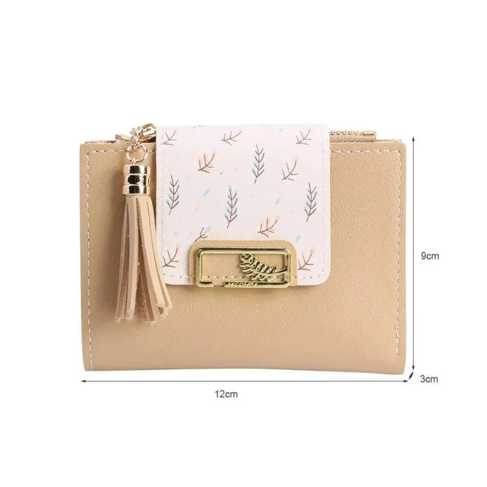 New Short PU Leather Clutch Bags Card Holder Wallet And  Small Coin Purse for Women And Girls