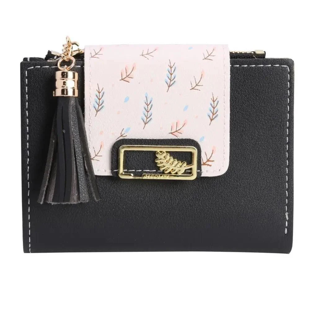 New Short PU Leather Clutch Bags Card Holder Wallet And  Small Coin Purse for Women And Girls