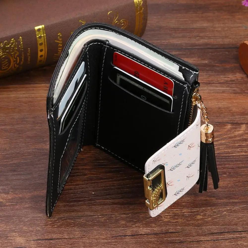 New Short PU Leather Clutch Bags Card Holder Wallet And  Small Coin Purse for Women And Girls