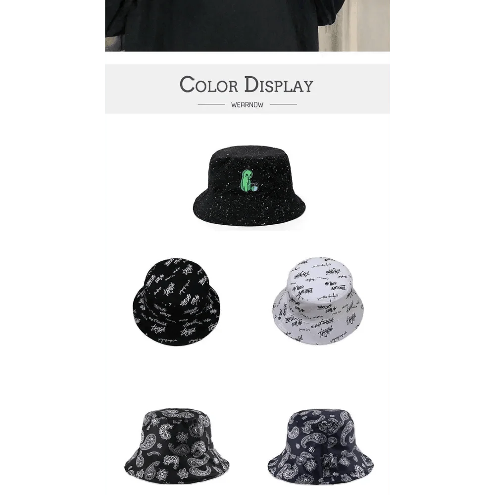 New Trendy Summer Bucket Hats For Women Men's Panama Hat Double-sided Panama Sun Fishing Hat Fisherman Cap for Boys/Girls