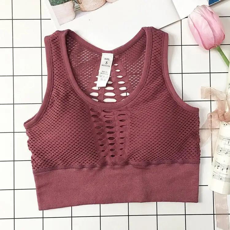 New Trendy Women's T-shirts Workout Sports Bra Yoga Vest Backless Solid Quick Dry Running Gym Sport bra Yoga Shirts
