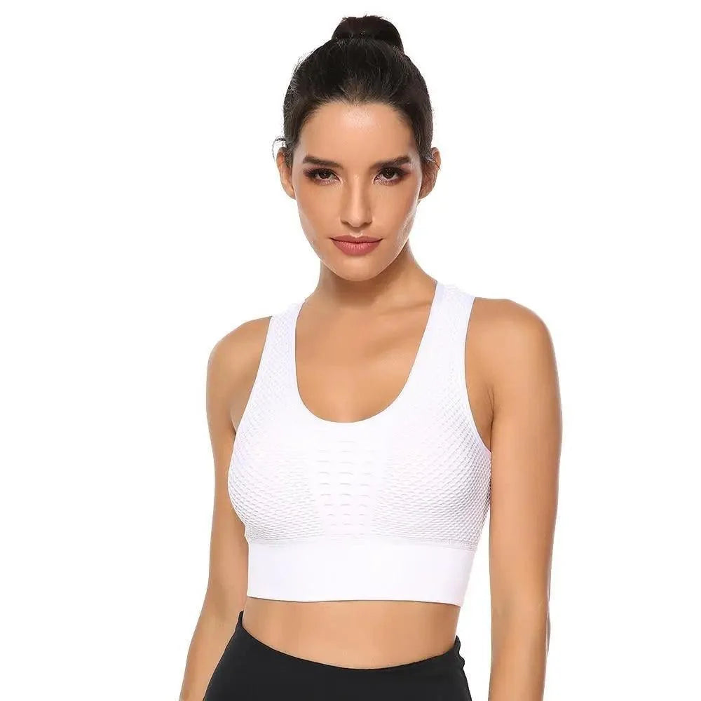 New Trendy Women's T-shirts Workout Sports Bra Yoga Vest Backless Solid Quick Dry Running Gym Sport bra Yoga Shirts