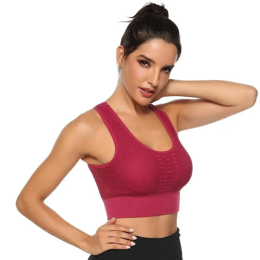New Trendy Women's T-shirts Workout Sports Bra Yoga Vest Backless Solid Quick Dry Running Gym Sport bra Yoga Shirts