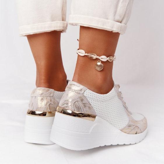 New Women Casual Shoes Height Increasing Sport Elegant Shoes Air Cushion Comfortable Sneakers Women's Vulcanize Shoes Sports Breathable Sneakers