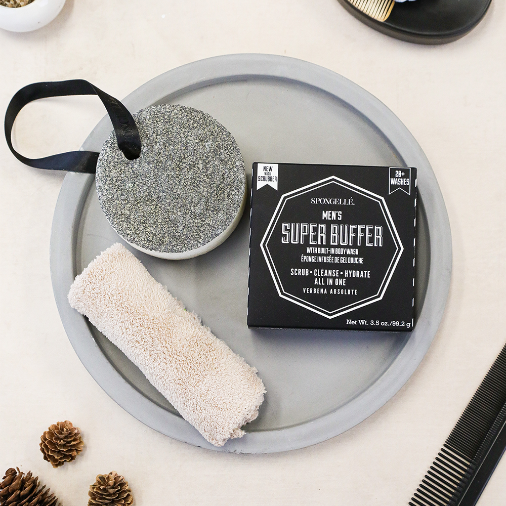 Spongellé Men's Super Body Buffer — Verbena Absolute
