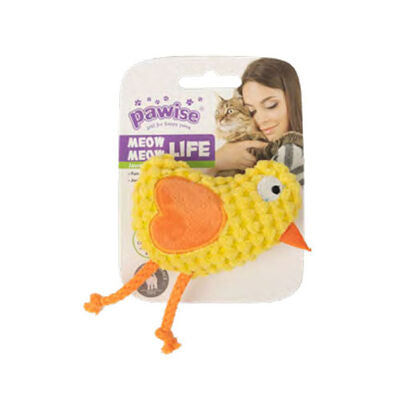 Pawise Knitted Chick Cat Toy - Interactive Plush Toy for Cats