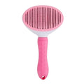 Pet Pretty Cat and Dog Grooming Brush with Rubber Handle and Easy-Clean Button