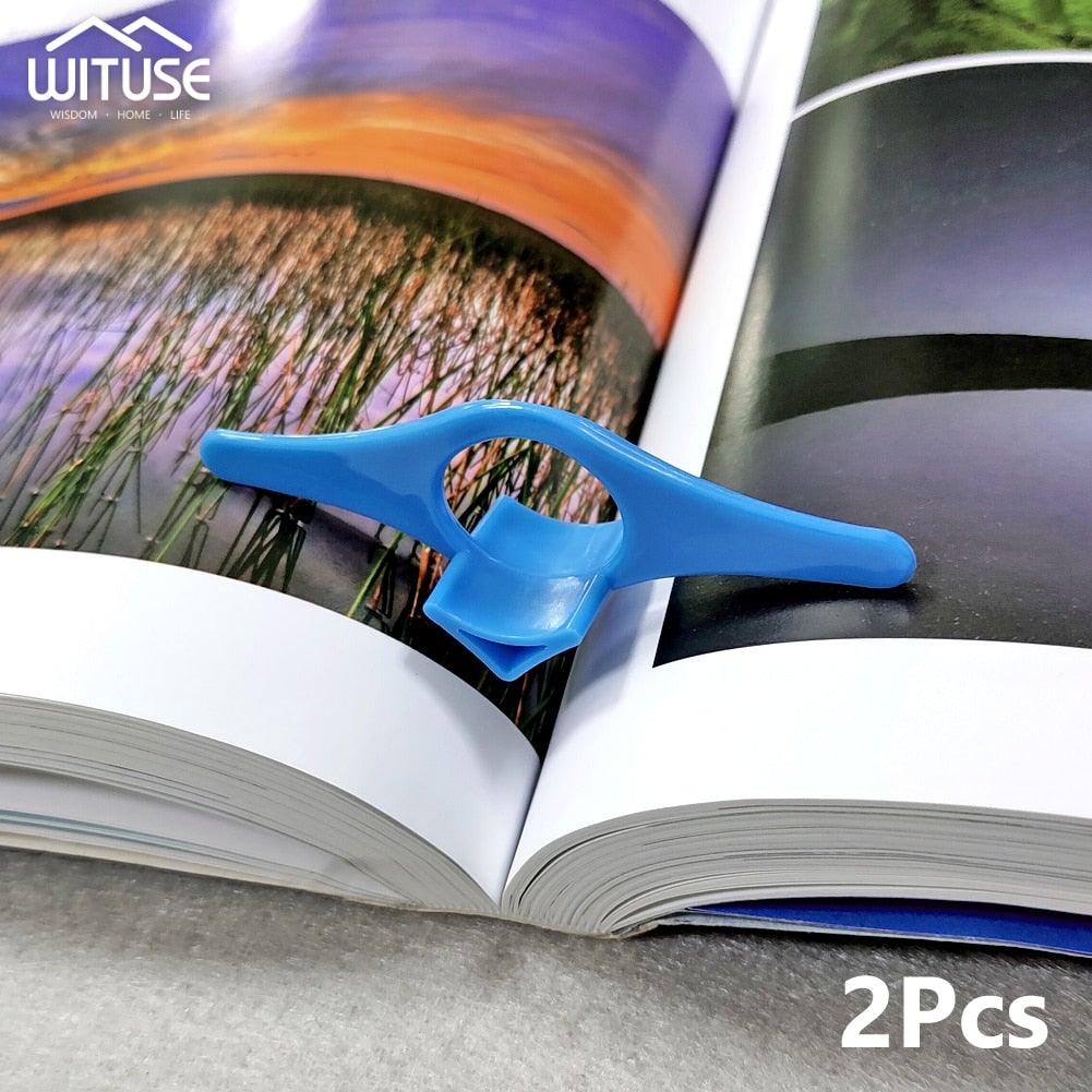 Plastic Book Page Holder Thumb Bookmark Reading Accessories Gifts For Readers Book Lovers Bookworm Librarian Literary Blue Multifunction Plastic Thumb Book Page Holder Book Marker Bookmark Superior Quality And Creative Convenient