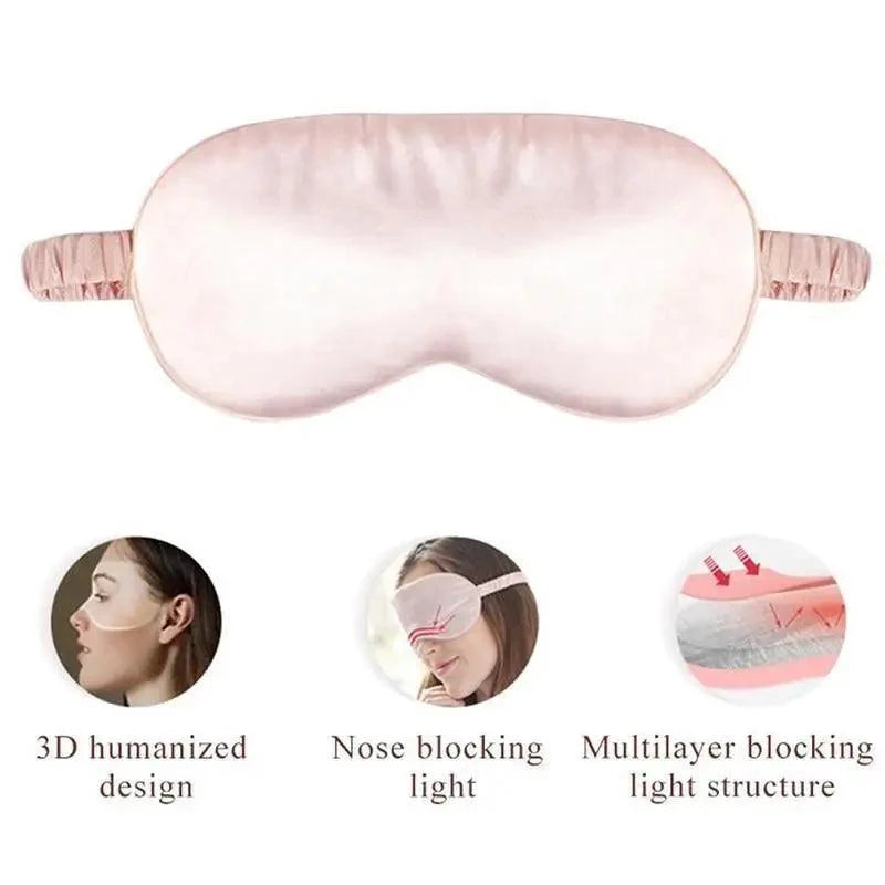 Portable Sleeping Eye Mask Cover Eye Patch Smooth Blindfold Rest Relax Eye Cover Soft And Comfortable Night Blindfold For Women