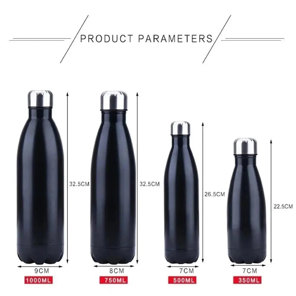Premium Quality 350/500/750/1000ml Double-wall Creative BPA free Water Bottle Stainless Steel Beer Tea Coffee Portable Sport Vacuum thermos