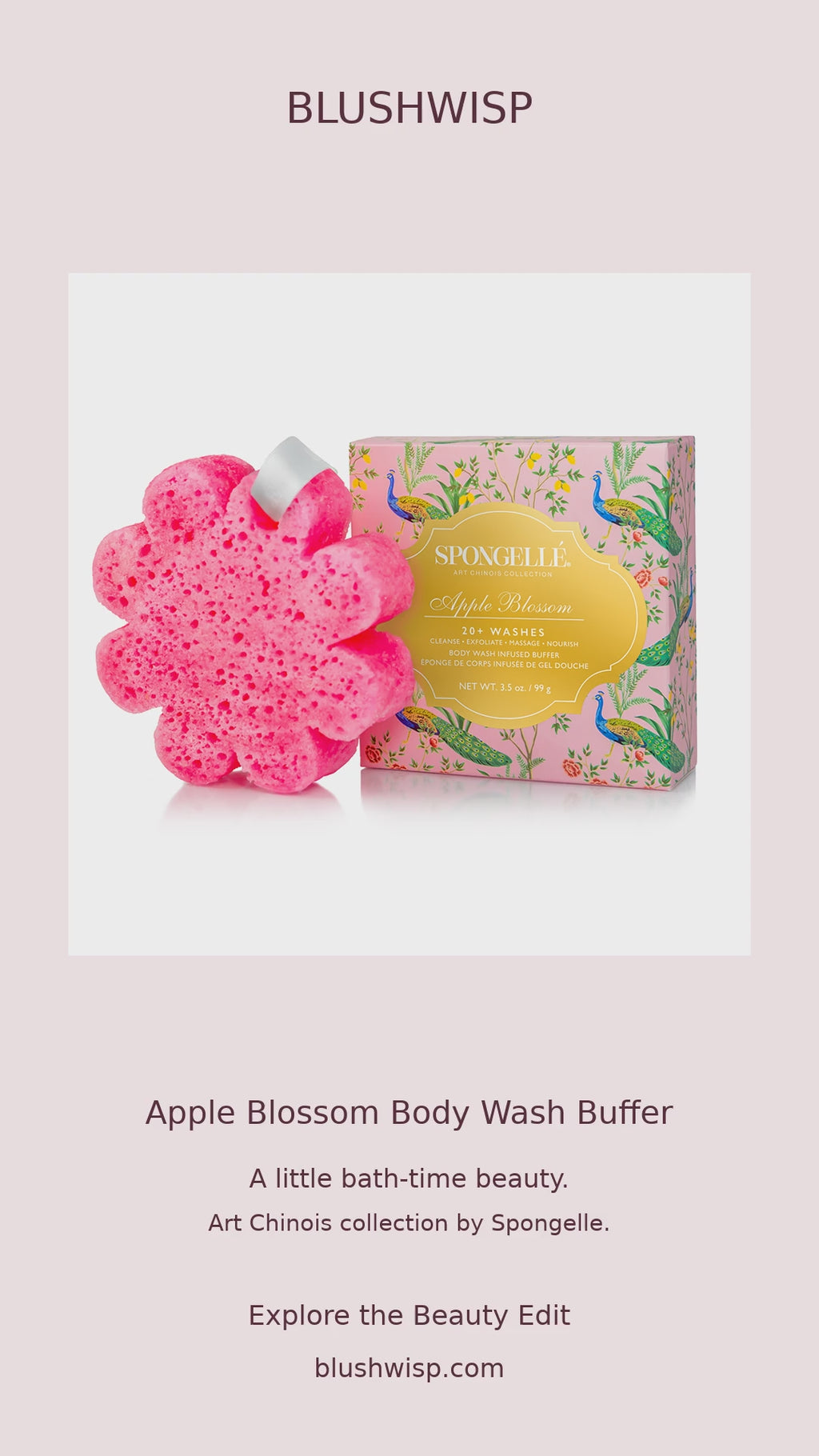 Spongellé Apple Blossom Body Wash Buffer — Art Chinois product spotlight