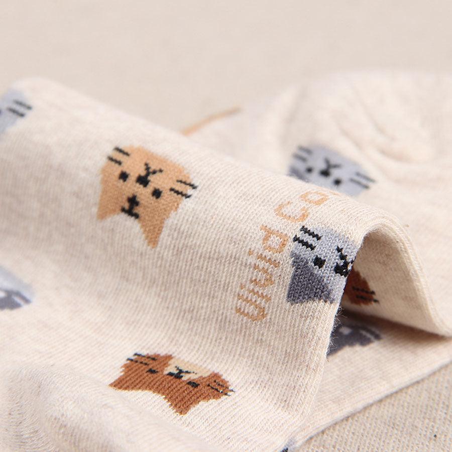 Autumn New Sock Animal Cartoon Cat Lovely Socks Combed Out Of Cotton Fashion Cute Short Socks Cat Print Stylish Color Cute Casual Socks For Men And Women