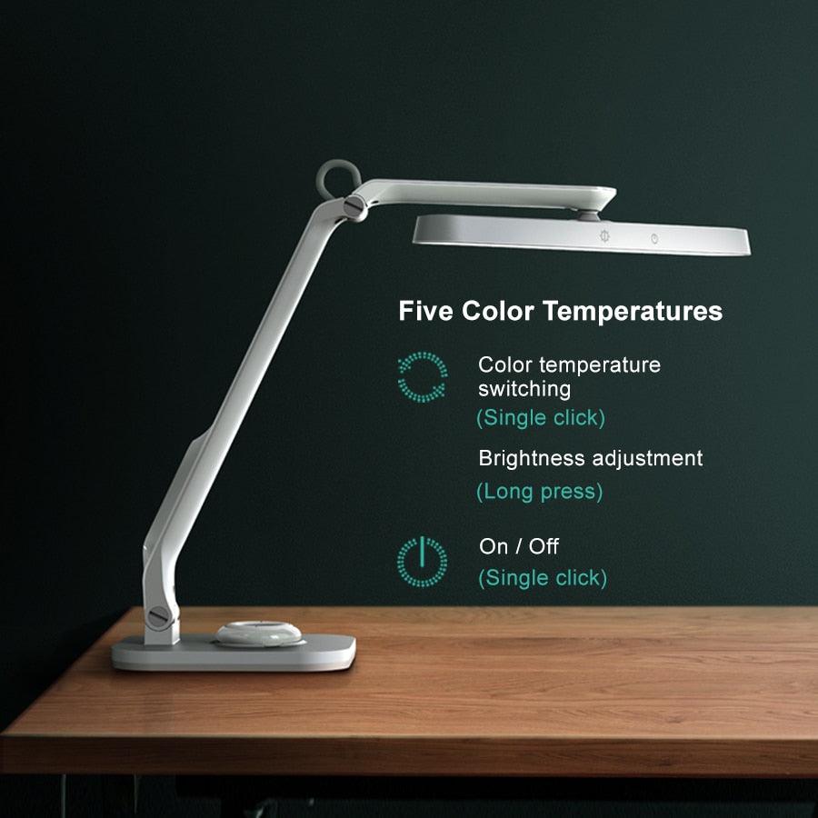 Remote Control LED Desk Lamp Eye-Caring Adjustable Office Lamp USB Charging Touch Control Memory Function Reading Table Lights Decorative Table Lamp Cute Study Lamps for Bedroom Décor