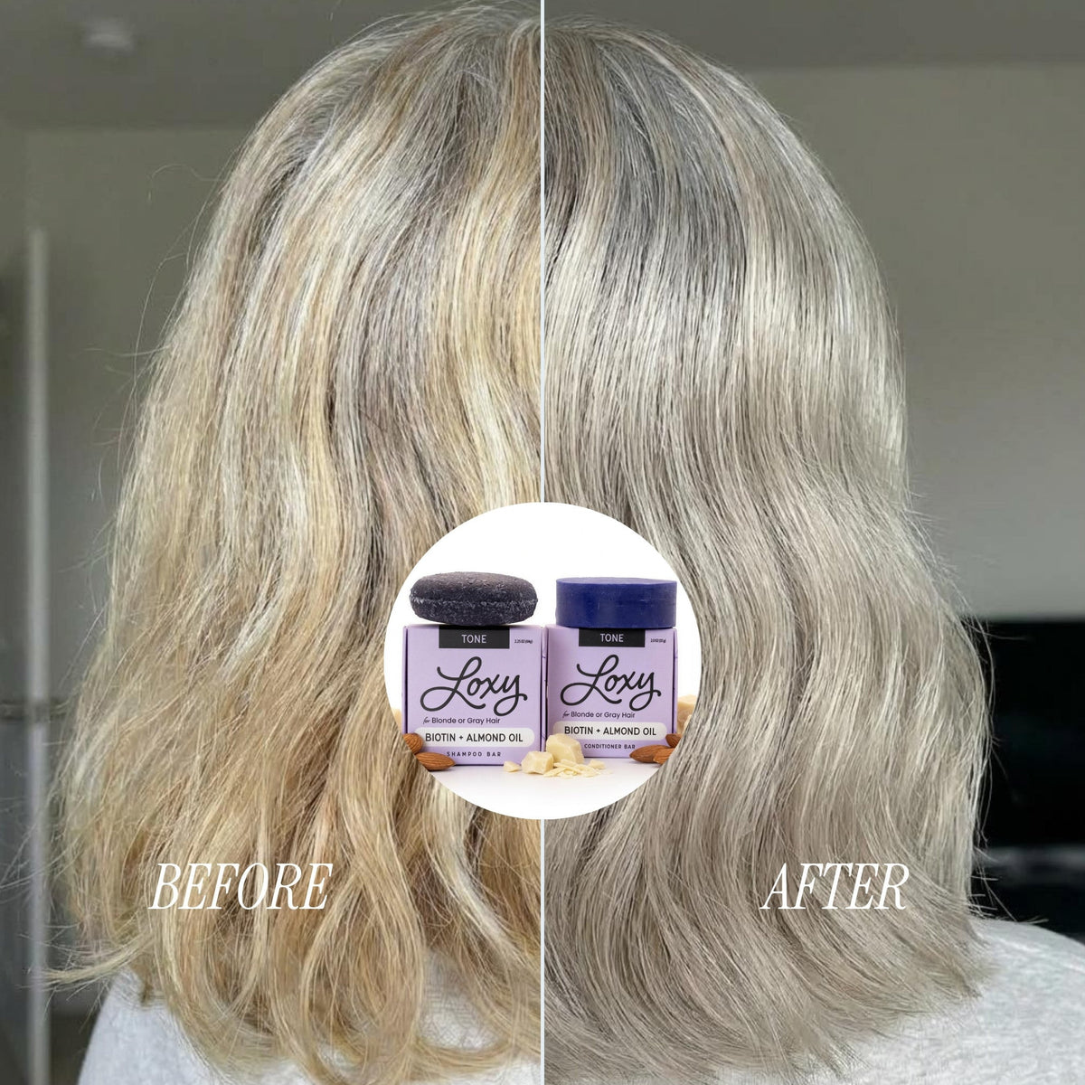 Tone: Purple Shampoo Bar & Conditioner Bar with Biotin & Almond Oil