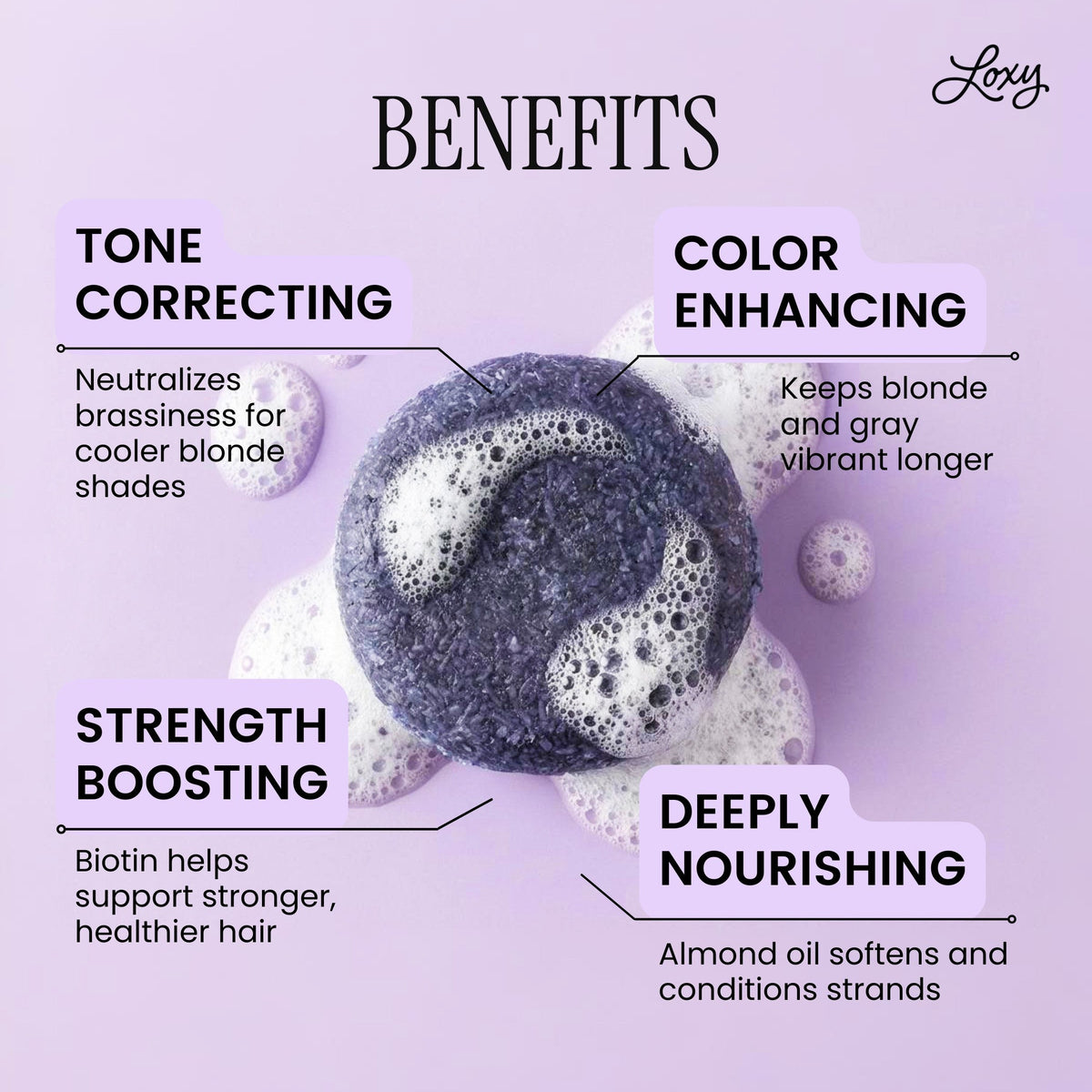 Tone: Purple Shampoo bar with Biotin & Almond Oil