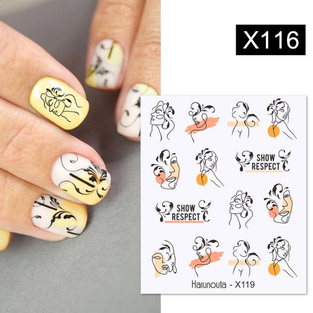 Rainbow Wave Love Heart Pattern Water Decals Stickers Butterfly Dragon Geometry Slider For Nails Art Decoration Tip Water Transfer Nail Decals Sticker For Pretty Girl Self-Adhesive Nail Decals Designer Nail Stickers for Acrylic