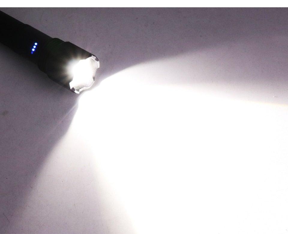 Rechargeable Tactical Flashlight USB LED High Quality Zoomable Torchlight High Lumen Super Bright Flashlight Waterproof Flashlight For Outdoor  Best Camping Hiking Riding Flashlight
