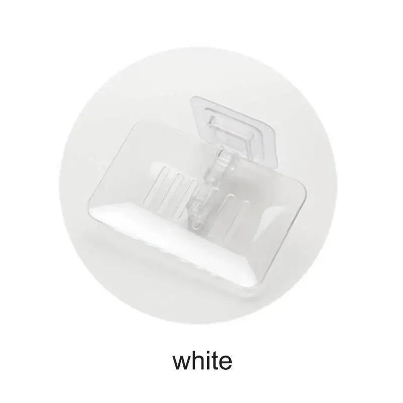 Soap Rack No Drilling Wall Mounted Double Layer Soap Holder Soap Sponge Dish Bathroom Accessories Soap Dishes Self Adhesive Soap Dish Bar Soap Holder Soap Dishes Tray Saver Case Box for Shower Bathroom Kitchen Dish Drainer Drying Rack