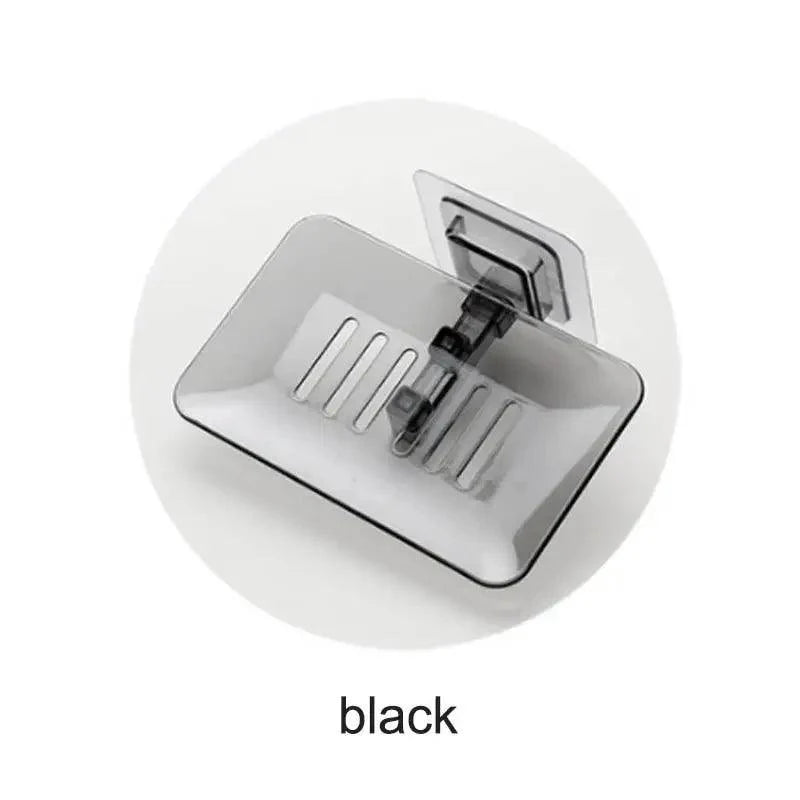 Soap Rack No Drilling Wall Mounted Double Layer Soap Holder Soap Sponge Dish Bathroom Accessories Soap Dishes Self Adhesive Soap Dish Bar Soap Holder Soap Dishes Tray Saver Case Box for Shower Bathroom Kitchen Dish Drainer Drying Rack