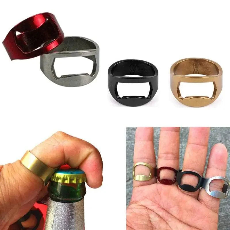 Stainless Steel Ring-shape Can Bottle Opener Bottle Cap Opening Remover Kitchen Gadgets Bar Useful Tools