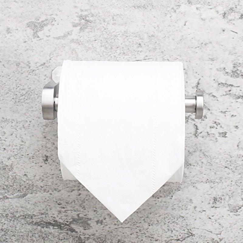 Stainless Steel Wall Toilet Paper Roll Holder Black Silver Self Adhesive Toilet Paper Holder for Bathroom Stick Wall Towel Rack