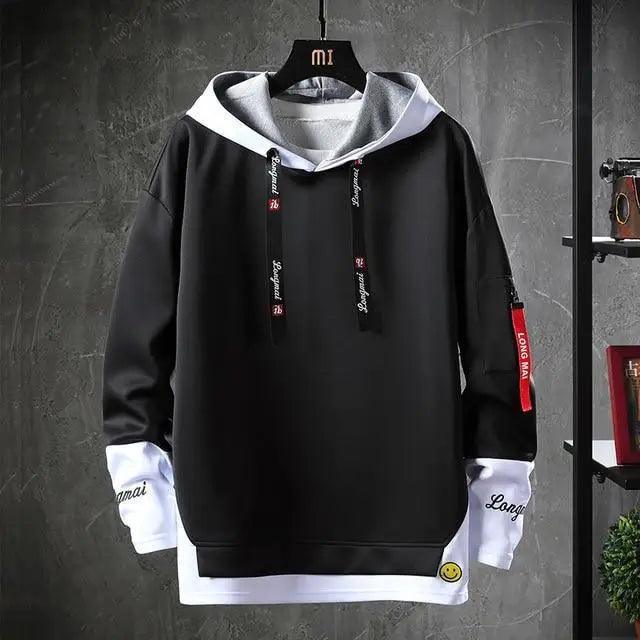 Style Hip Hop Casual Sweatshirts Streetwear Male Hoodies For Winter Casual Wear Party Wear Fashion Street Sweater Men's Casual Men's Trend Long Sleeve Hoodie