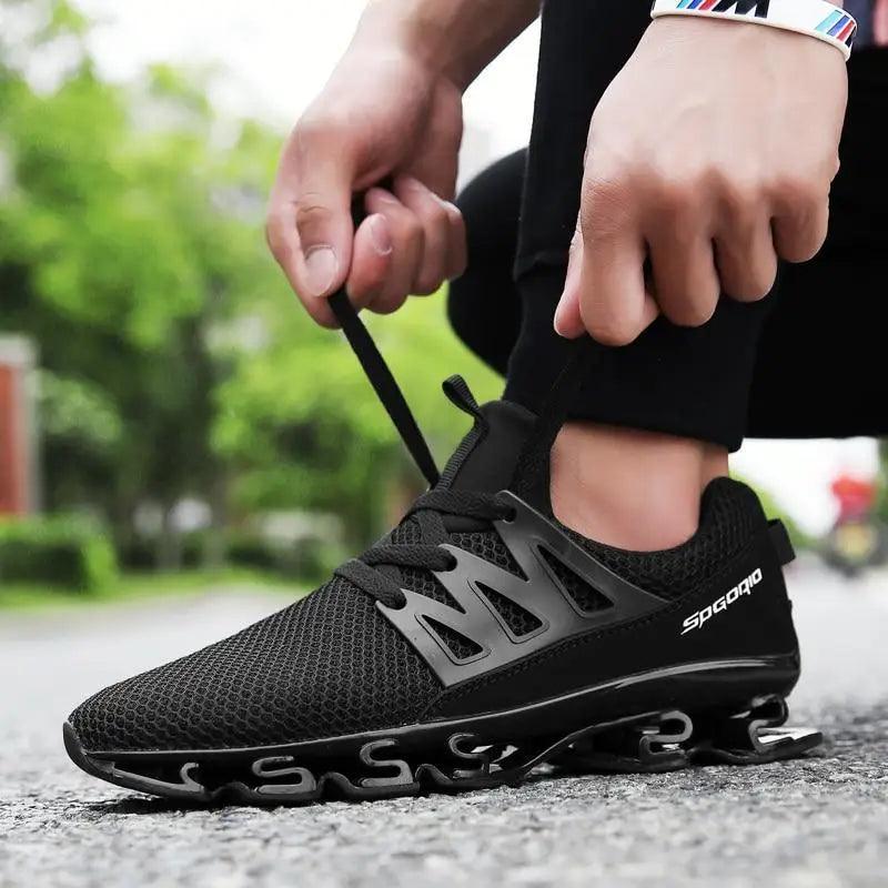Stylish Black Mens Soft Casual Sneakers Breathable Comfort Sport Elegant Men Sneakers
