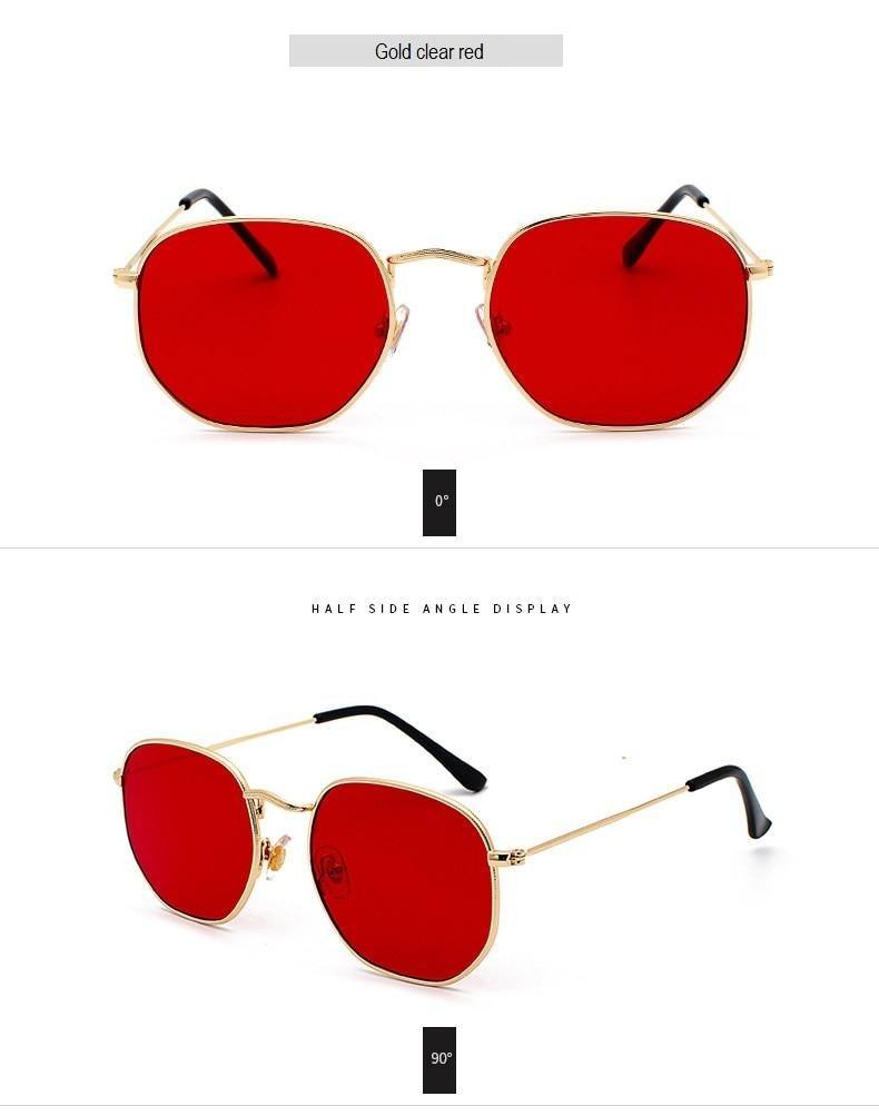Stylish Small Round Polarized Sunglasses for Men Women Sunglasses For Hexagon Shape Sunglasses New Women Sunglasses In Metal Colorful Frame Glasses Eyewear For Men Women