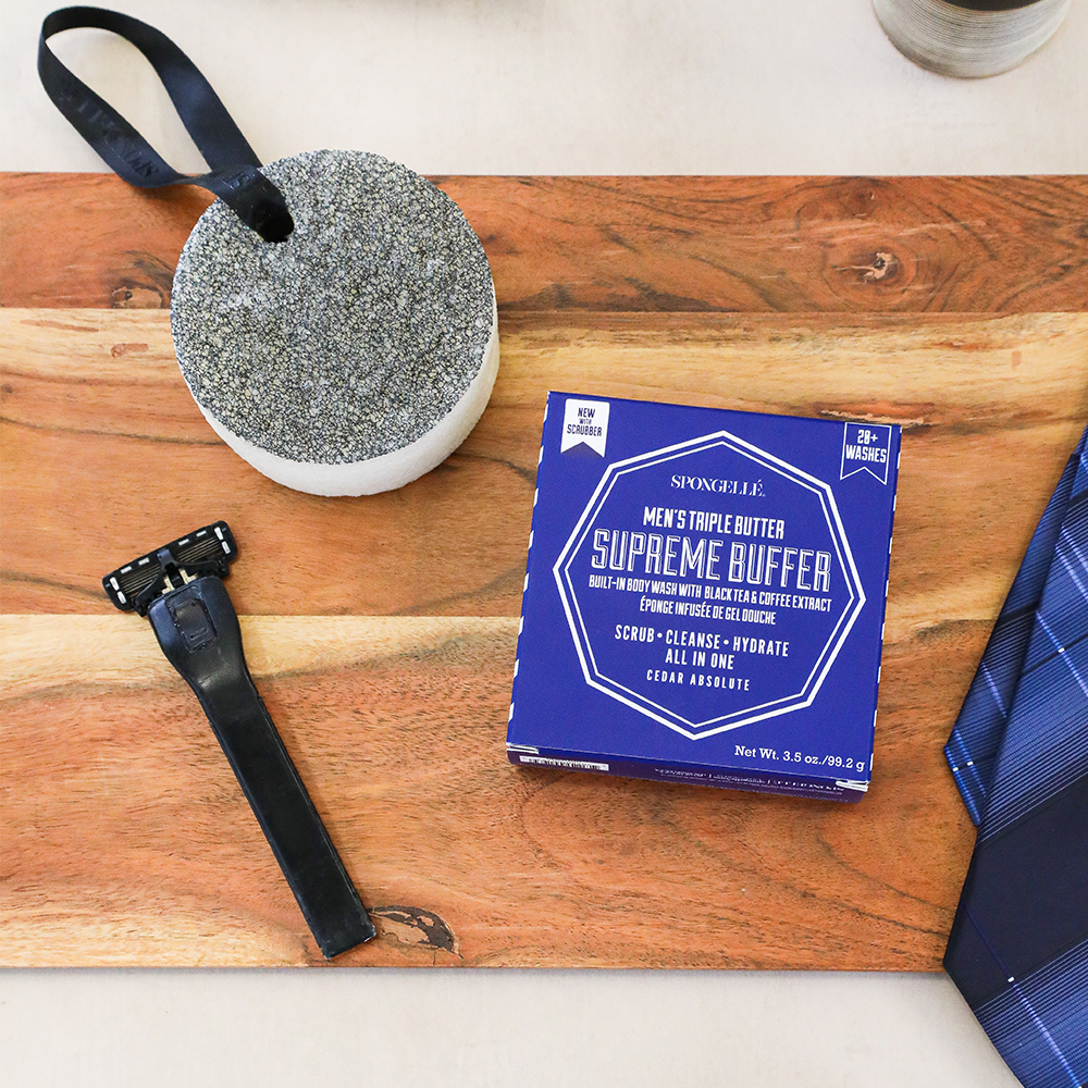Spongellé Men's Supreme Body Buffer — Cedar Absolute