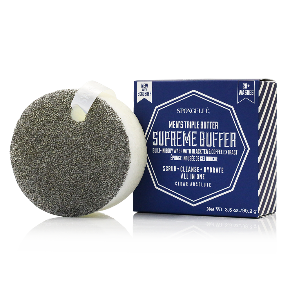 Spongellé Men's Supreme Body Buffer — Cedar Absolute