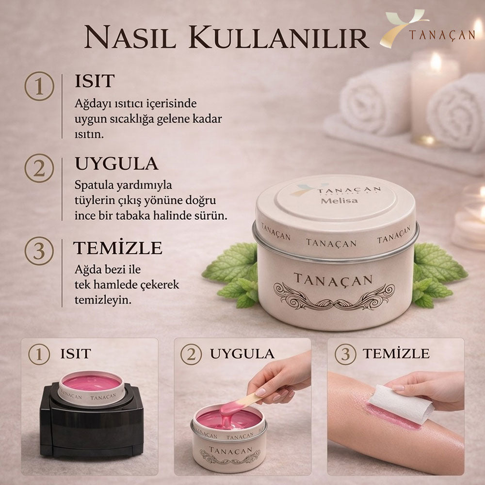 Tanacan Melissa Sugar Wax Single Use 50 ML - Fine Powder Texture