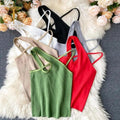 Top fashion cute women summer  cross sleeveless crop top cute fashion styles classy top