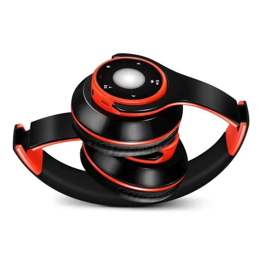 Wireless Headset Bluetooth Earphones and Headphone Foldable Adjustment Bluetooth Wired Headphones TF Card MP3 FM Radios For Online Class Business Trip Travel Video Conference