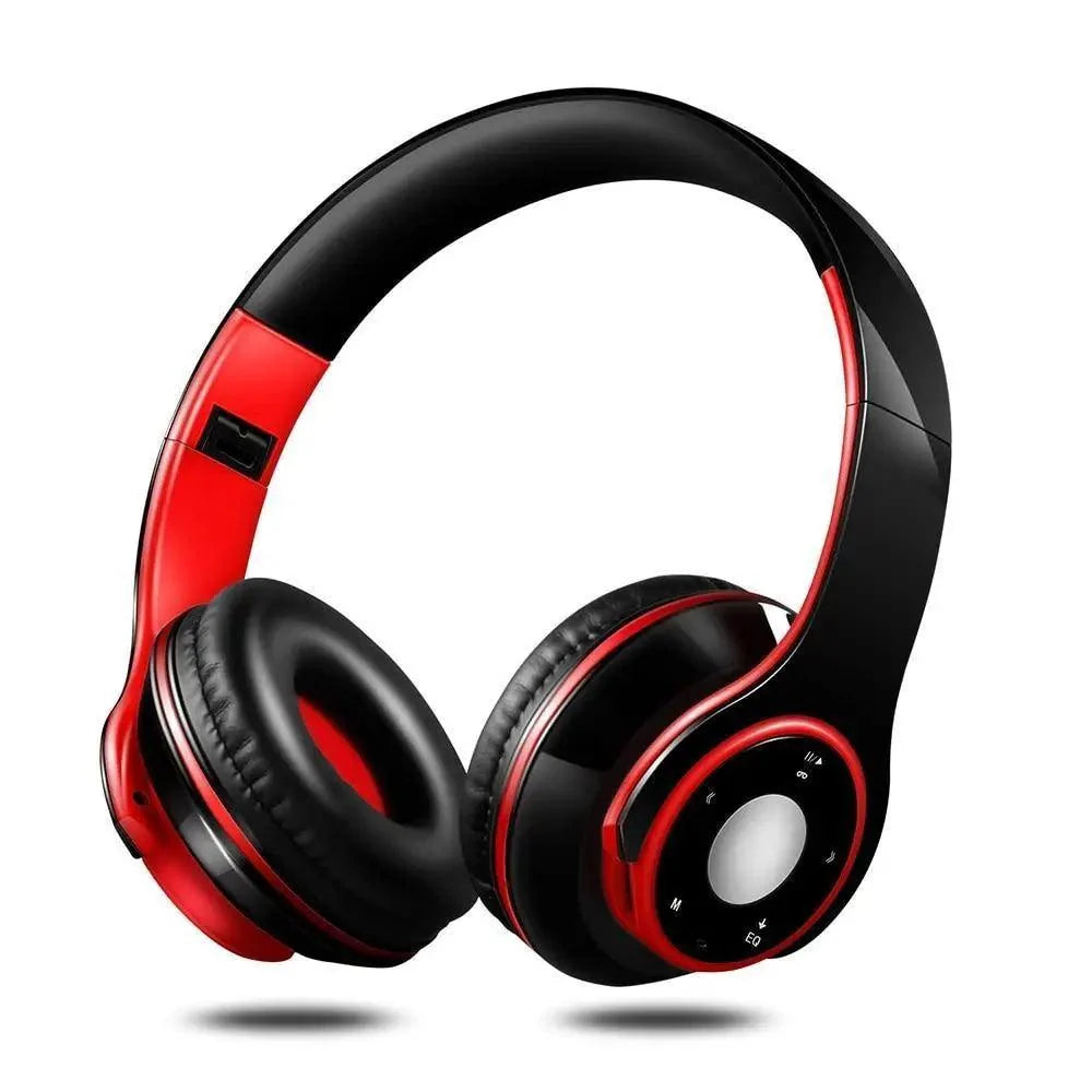 Wireless Headset Bluetooth Earphones and Headphone Foldable Adjustment Bluetooth Wired Headphones TF Card MP3 FM Radios For Online Class Business Trip Travel Video Conference
