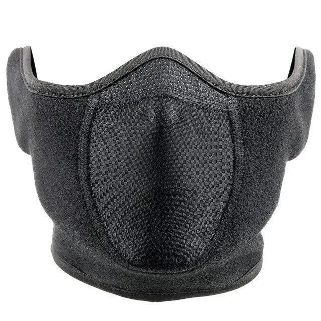 Unisex Breathable Black Half Ski Windproof Sport Mask Face Cover Ear Warmer For Winter Weather Men Running Thermal Masks Scarf Snowboard Ski Mask Neck Warmer