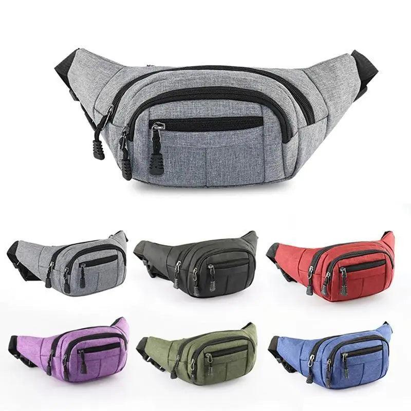 Unisex Classic Design Sports Fanny Pack Stylish Waist Bag Large Capacity Outdoor Travel Waist Bag