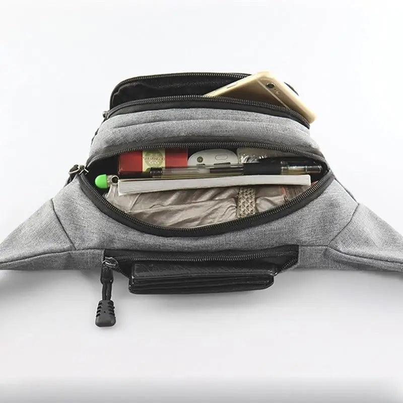 Unisex Classic Design Sports Fanny Pack Stylish Waist Bag Large Capacity Outdoor Travel Waist Bag