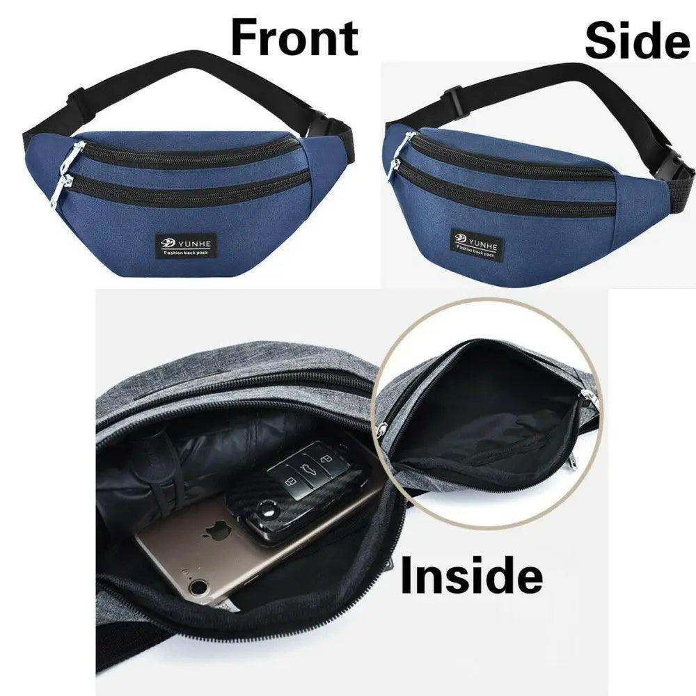 Unisex Retro Fanny Pack  Unique Design Waist Bag Adjustable Belt Waterproof Travel Bag Sports Chest Bag