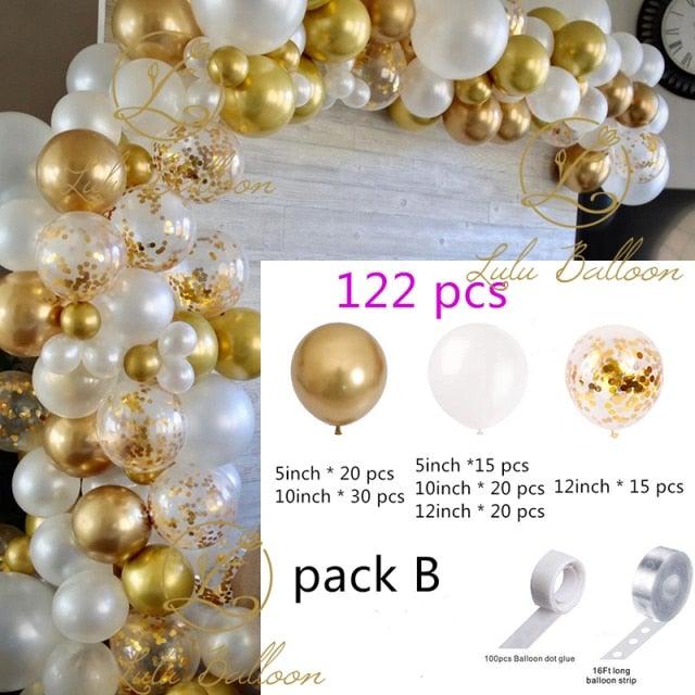 White Gold And Transparent Latex Air Balloons Pack For Baby Shower Birthday Party Decor Bridal Showers Baby Showers Wedding Party