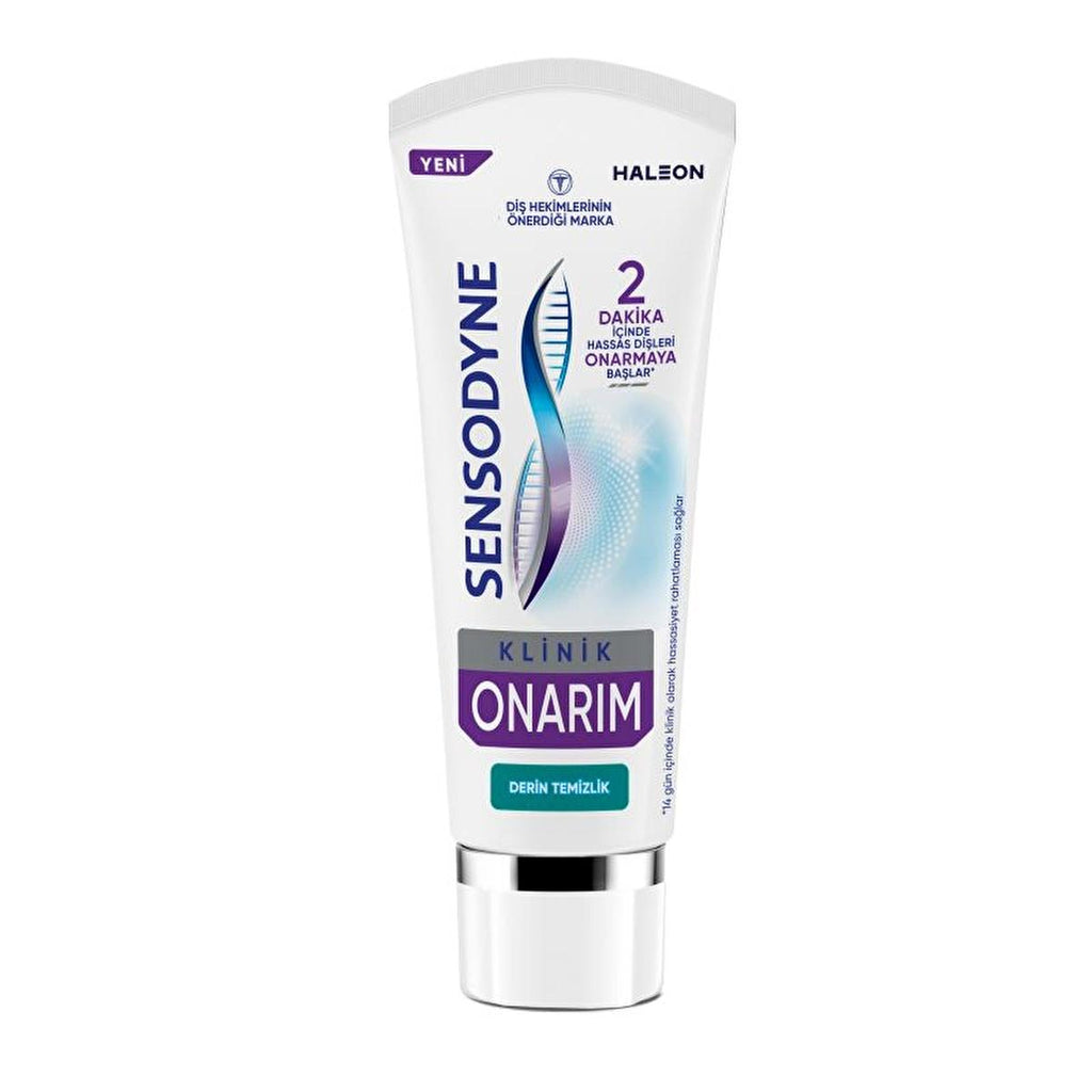 Sensodyne Clinical Repair: Deep Clean Sensitive Teeth Toothpaste with Novamin Technology - Rapid Repair & Lasting Relief